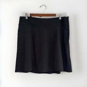 Athleta All Day Skort Athleisure Athletic Tennis Pickleball Black Modest Size 12